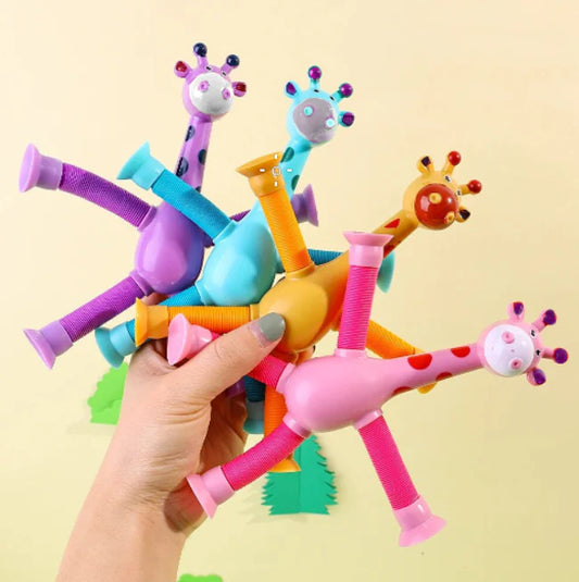 Telescopic Suction Cup Giraffe Toy