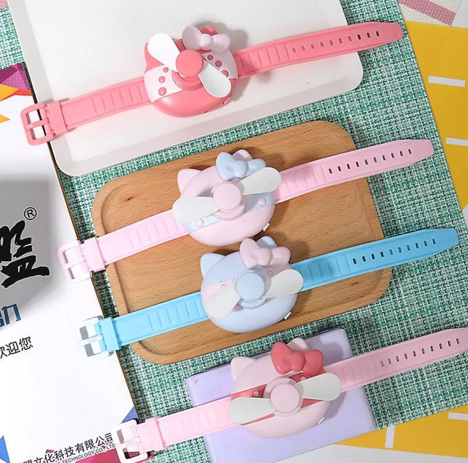 Portable Cartoon Cute Watch Fan