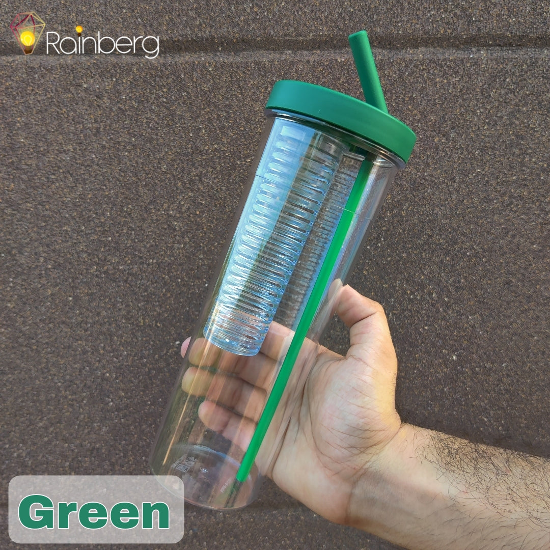 Water Bottle 800ml - with Straw