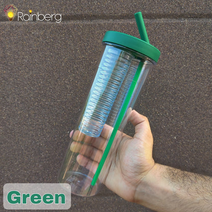 Water Bottle 800ml - with Straw